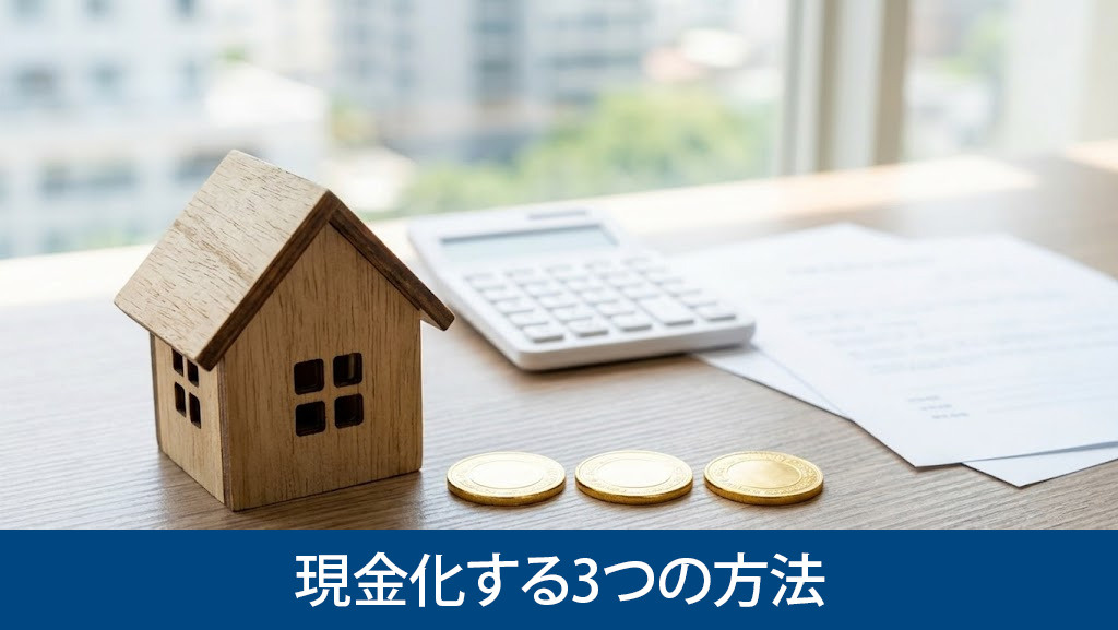 不動産を現金化する3つの方法