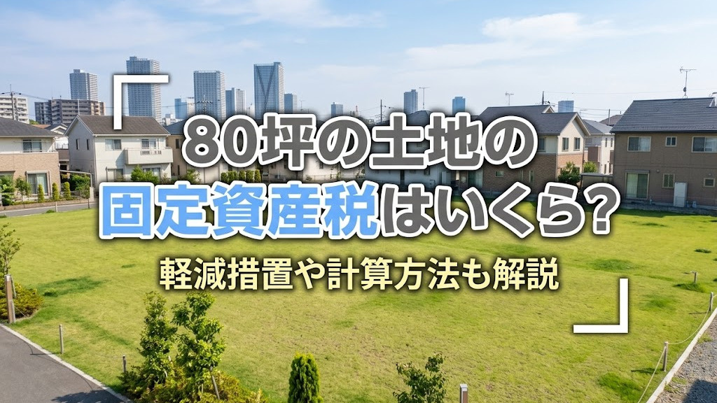 80坪の土地の固定資産税はいくら?軽減措置や計算方法も解説