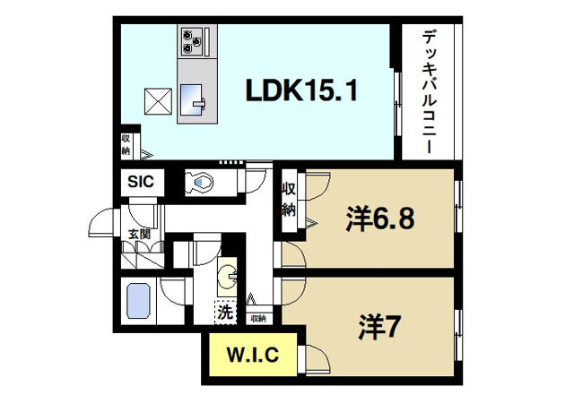 シャーメゾン オークルートの間取り図1