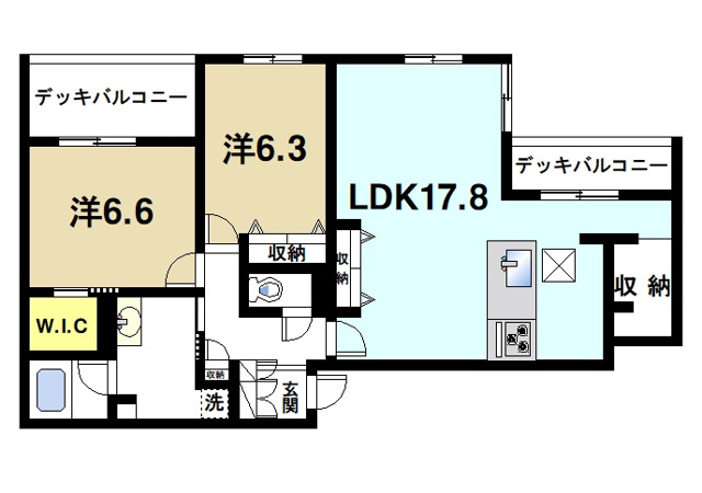 シャーメゾン オークルートの間取り図3