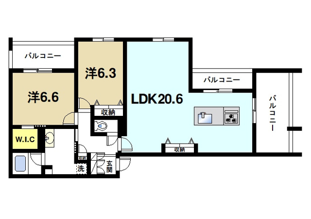 シャーメゾン オークルートの間取り図3