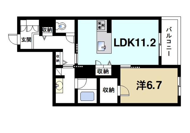 シャーメゾン フェリーチェの間取り図3