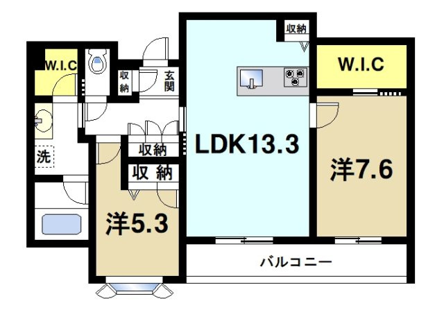 グランシャーメゾン新大宮の間取り図1