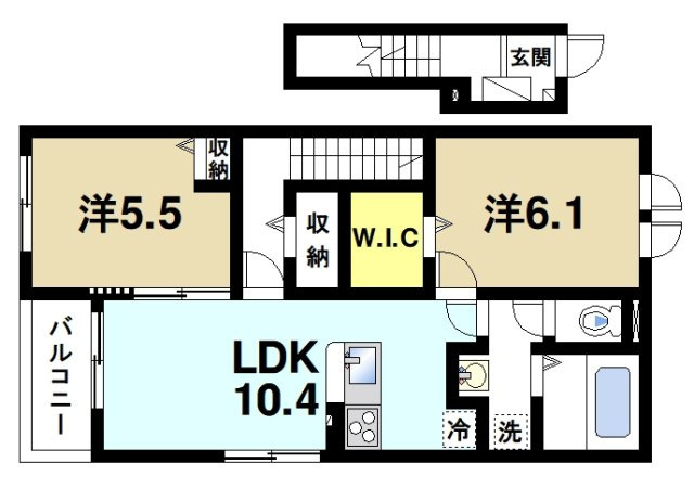 フラン・ソレイユ 学園前の間取り図2