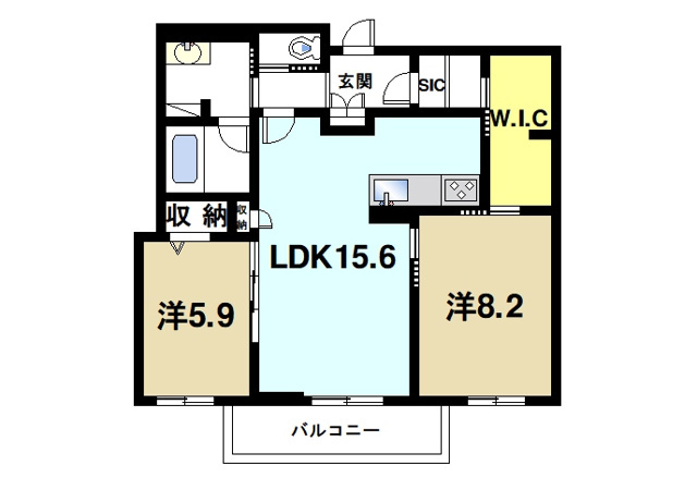 クリスタル シャーメゾンの間取り図2