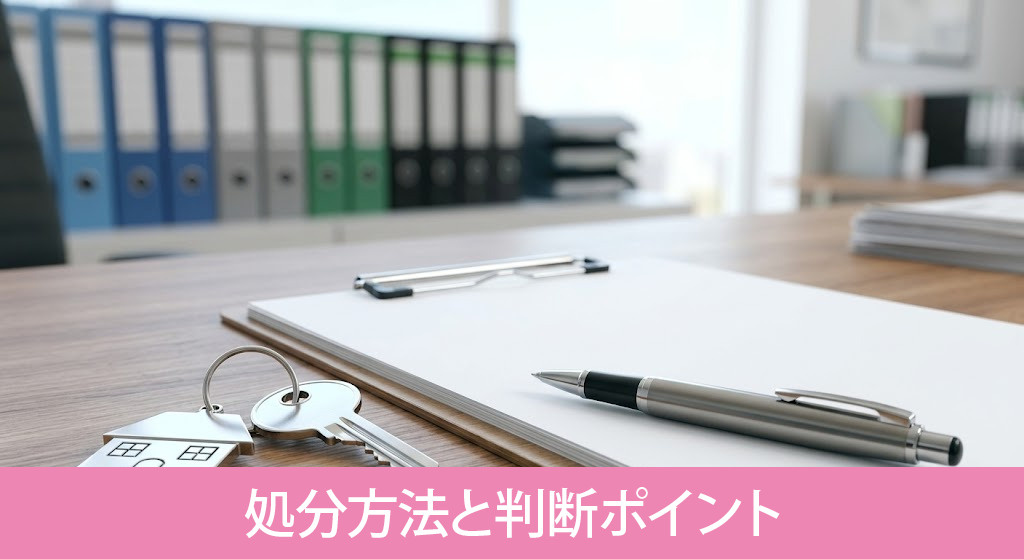 いらない家の主な処分方法と判断ポイント