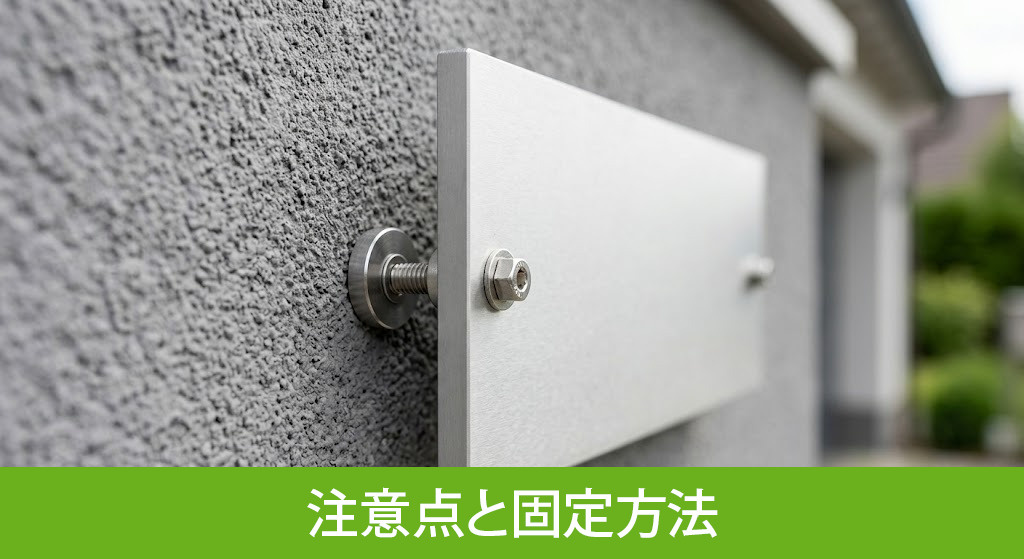 表札設置の注意点と固定方法