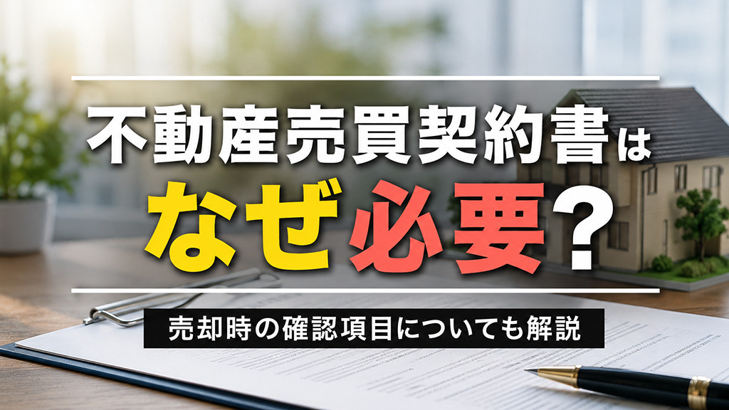 不動産売買契約書はなぜ必要?売却時の確認項目についても解説