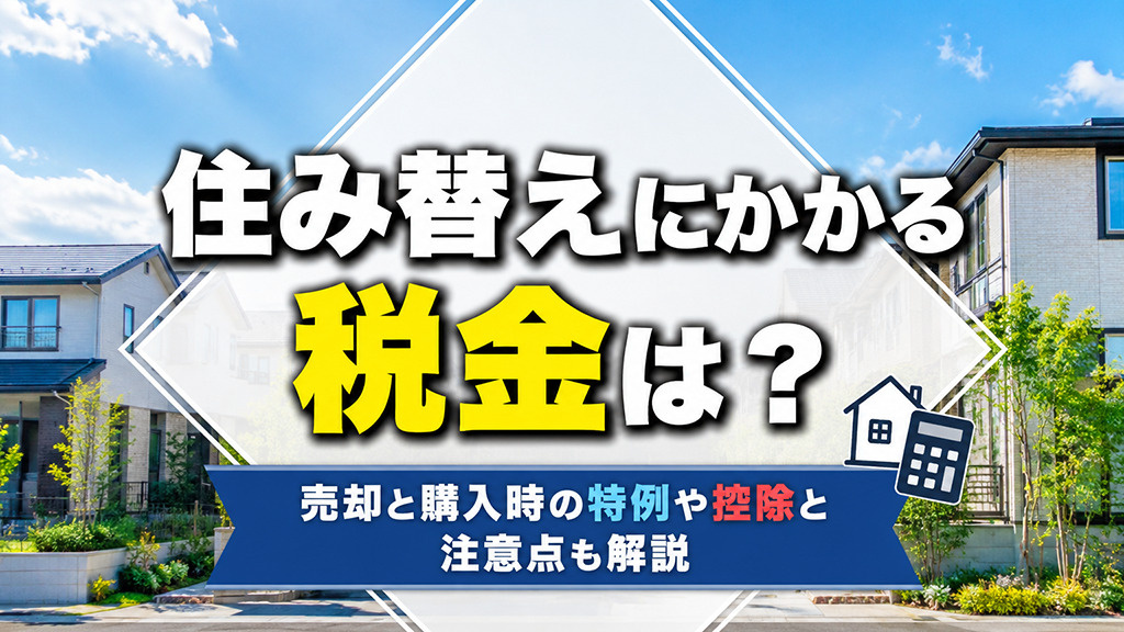 住み替えにかかる税金は?売却と購入時の特例や控除と注意点も解説