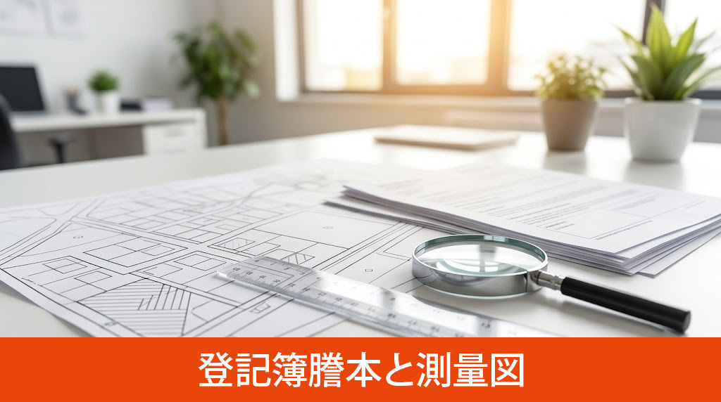 権利と境界を明確にする登記簿謄本と測量図