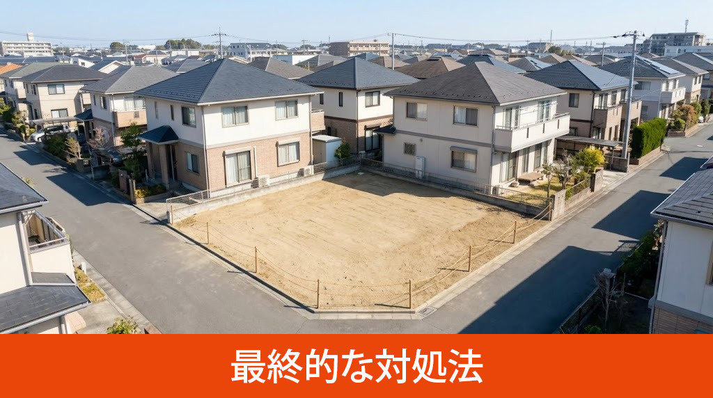 管理困難な空き家に対する最終的な対処法