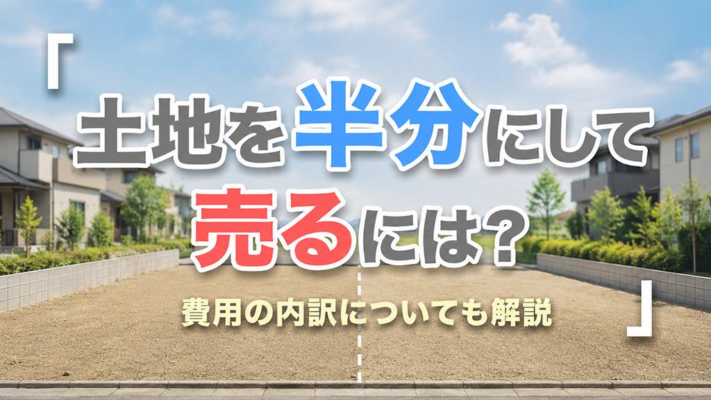 土地を半分にして売るには?費用の内訳についても解説