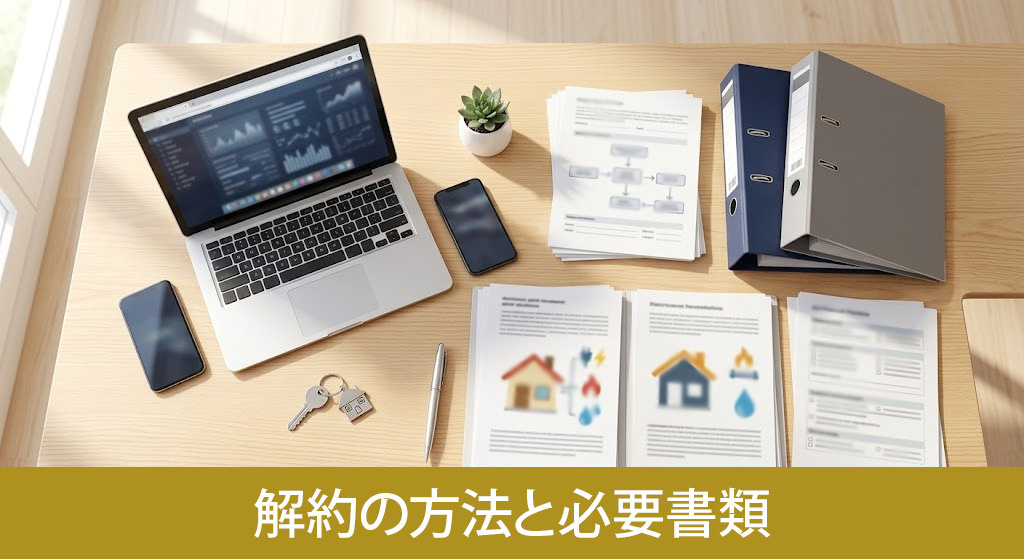 売却時のライフライン解約の方法と必要書類