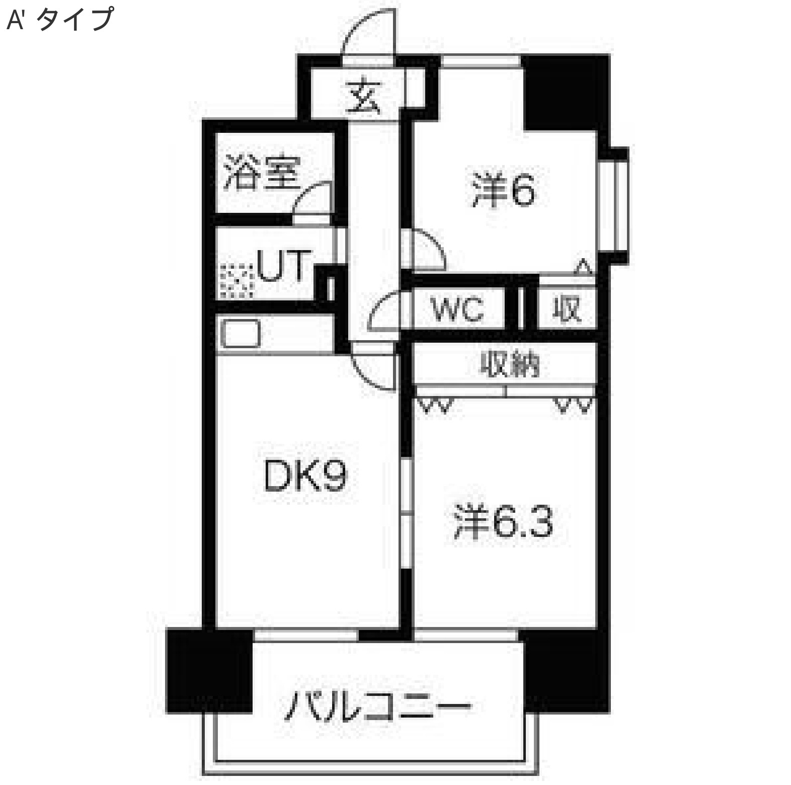 ラ・フォーレ久宝園706 間取り図