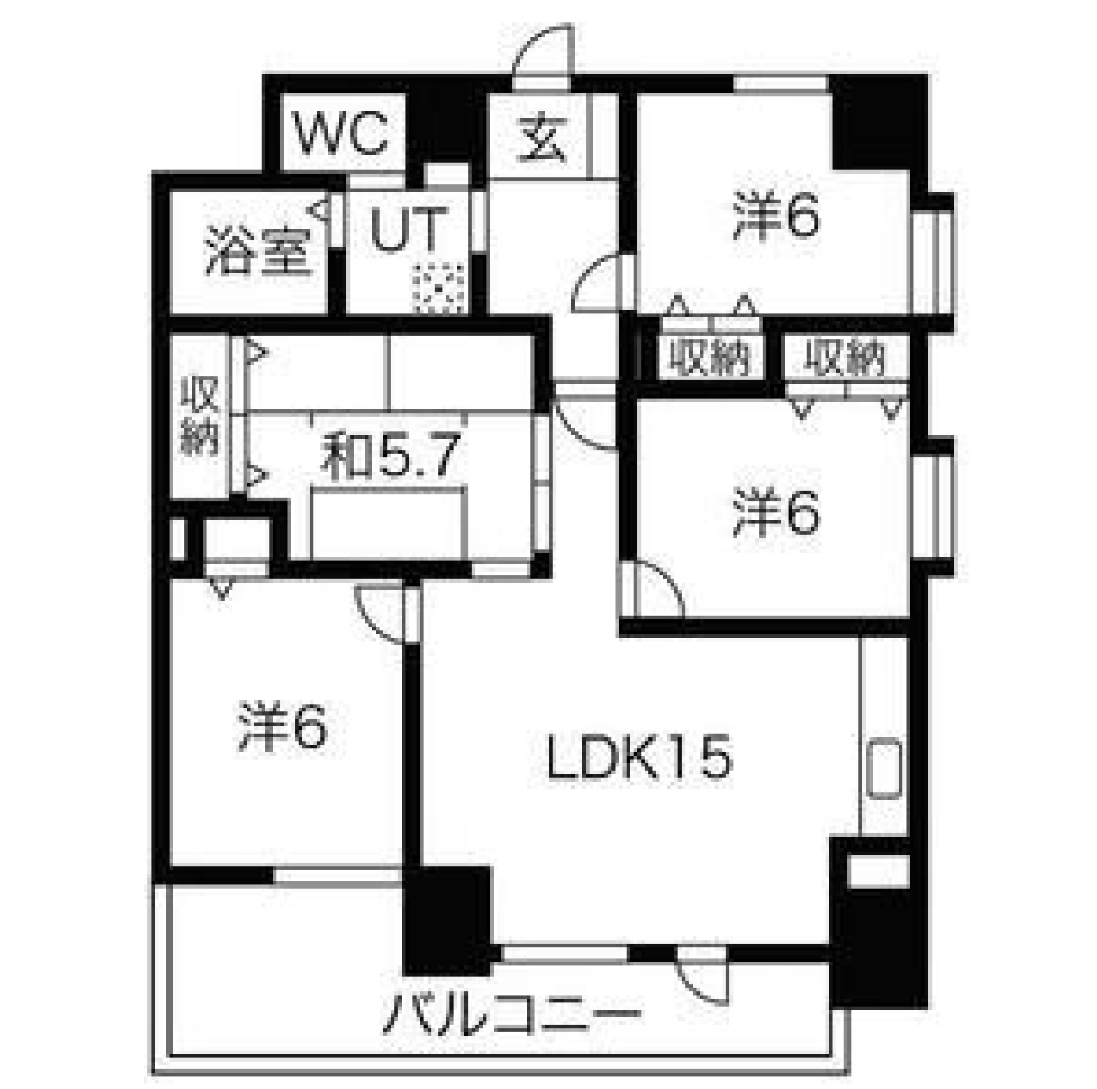 ラ・フォーレ久宝園902 間取り図
