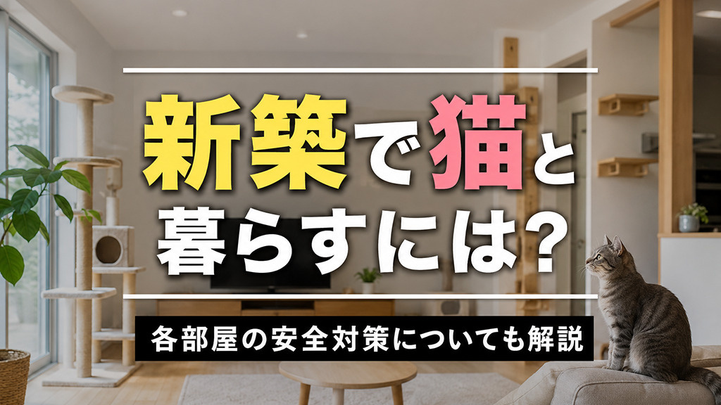 新築で猫と暮らすには?各部屋の安全対策についても解説