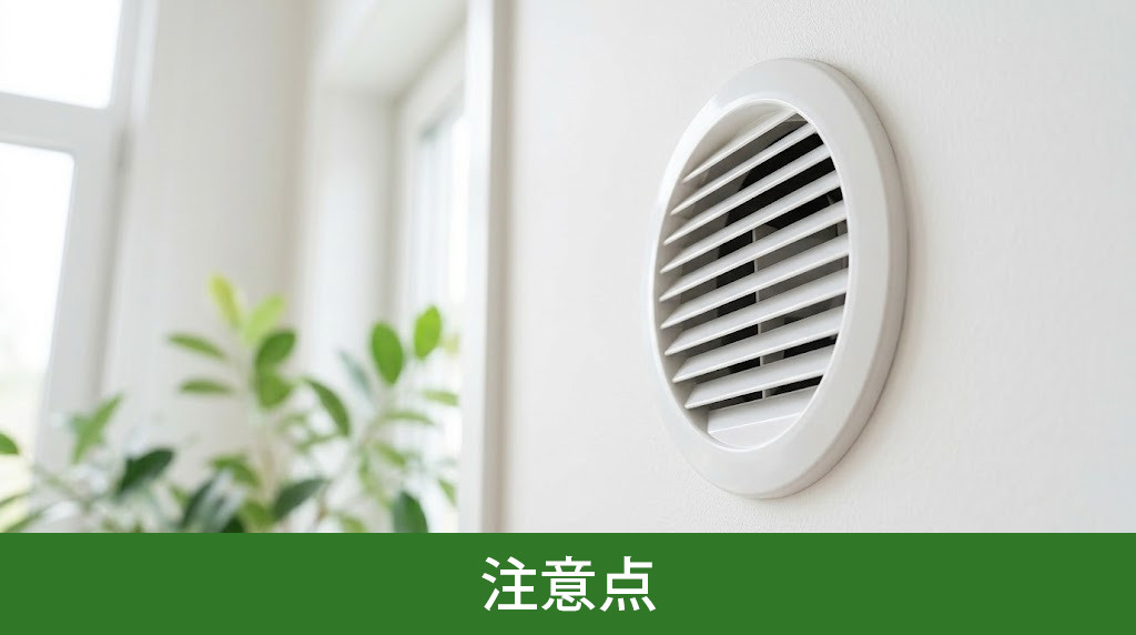 24時間換気システム導入や使用時の注意点