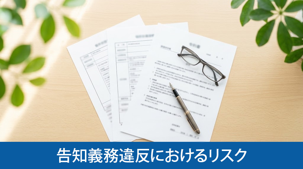心理的瑕疵の告知義務違反におけるリスク