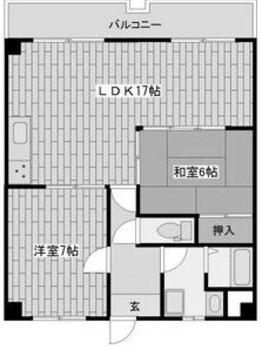 シャトレ長吉602 間取り図