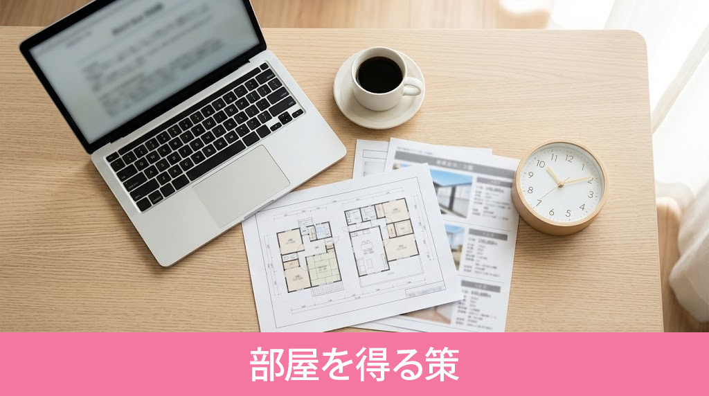 2番手でも待ち時間を活用して部屋を得る策
