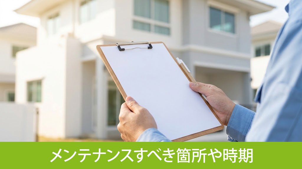 メンテナンスすべき箇所や時期