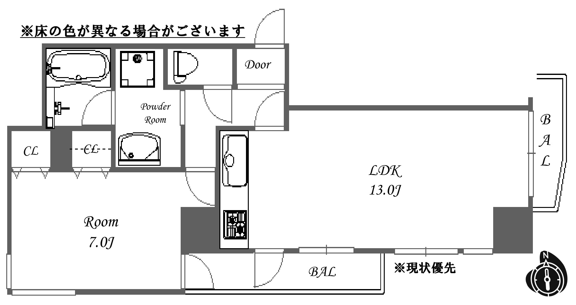 I Cube平野702 間取り図