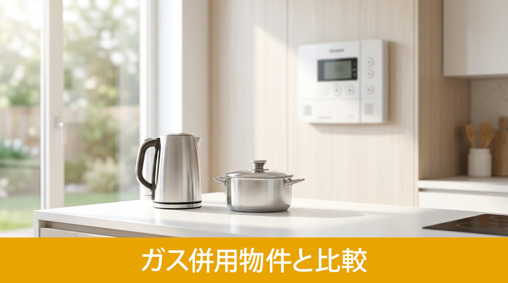 ガス併用物件と比較