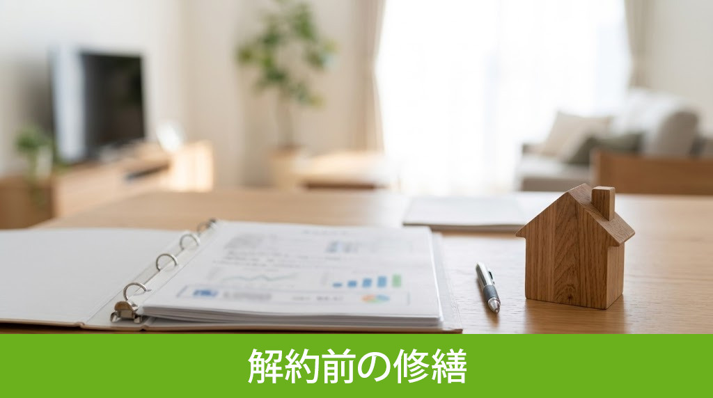 引渡し後トラブルを防ぐ!解約前の修繕