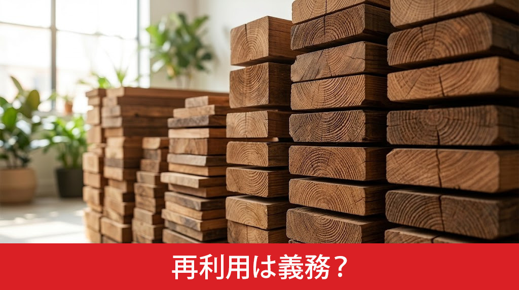 解体木材の再利用は義務?