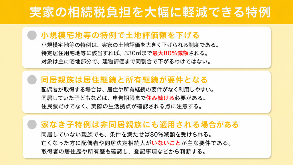 実家の相続税負担を大幅に軽減できる特例