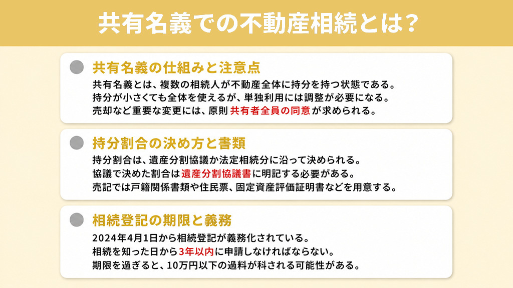 共有名義での不動産相続とは?