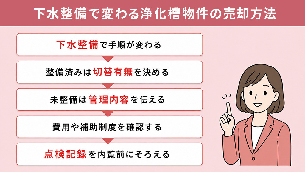 下水整備で変わる浄化槽物件の売却方法