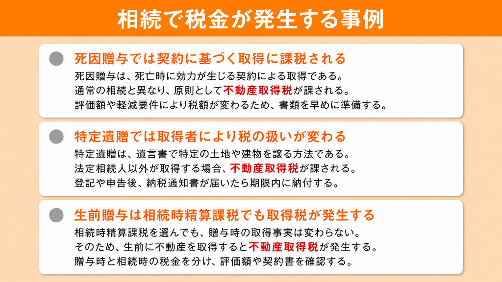 相続で税金が発生する事例