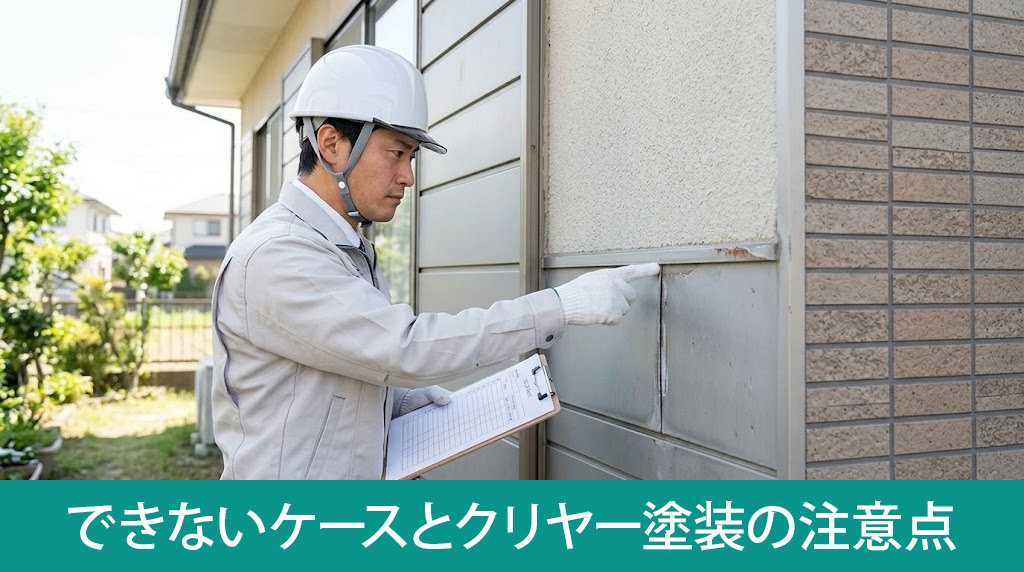 施工できないケースとクリヤー塗装の注意点