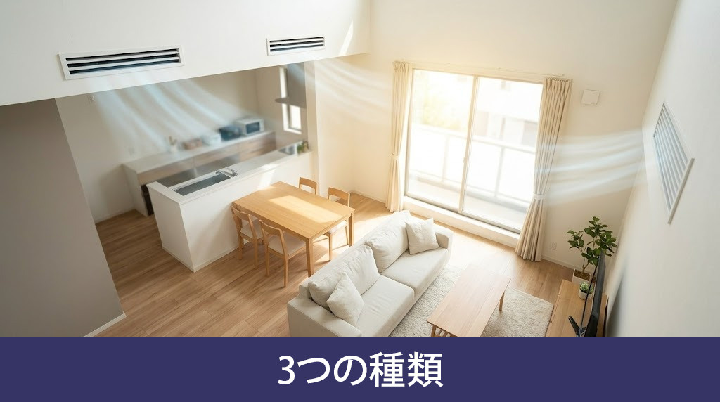 24時間換気システムの換気方式3つの種類