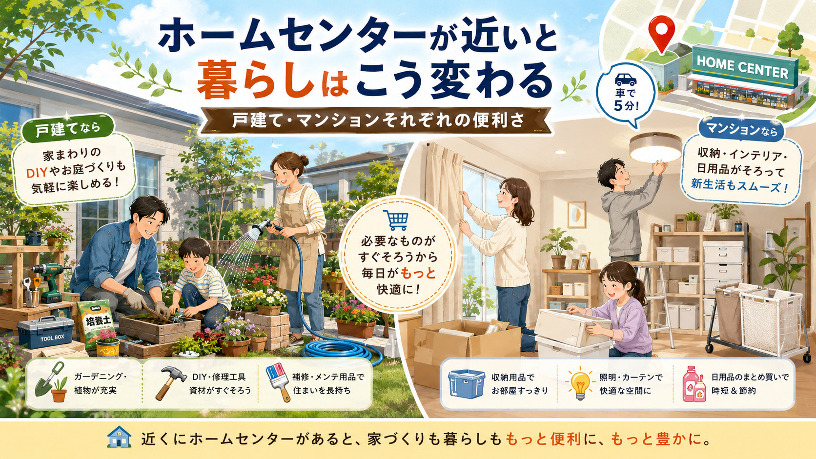 ホームセンターが近いと暮らしはこう変わる