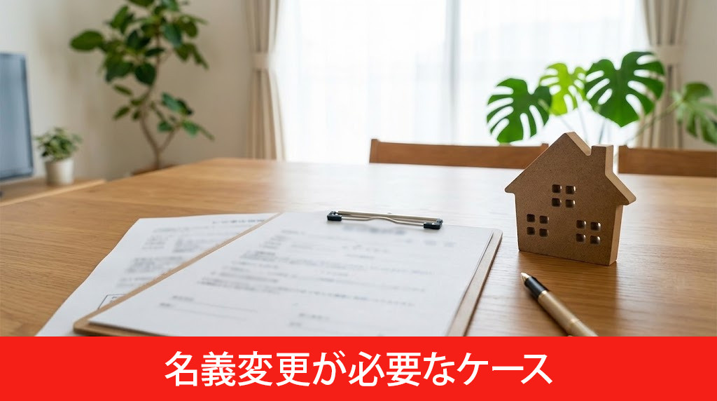 名義変更が必要なケース