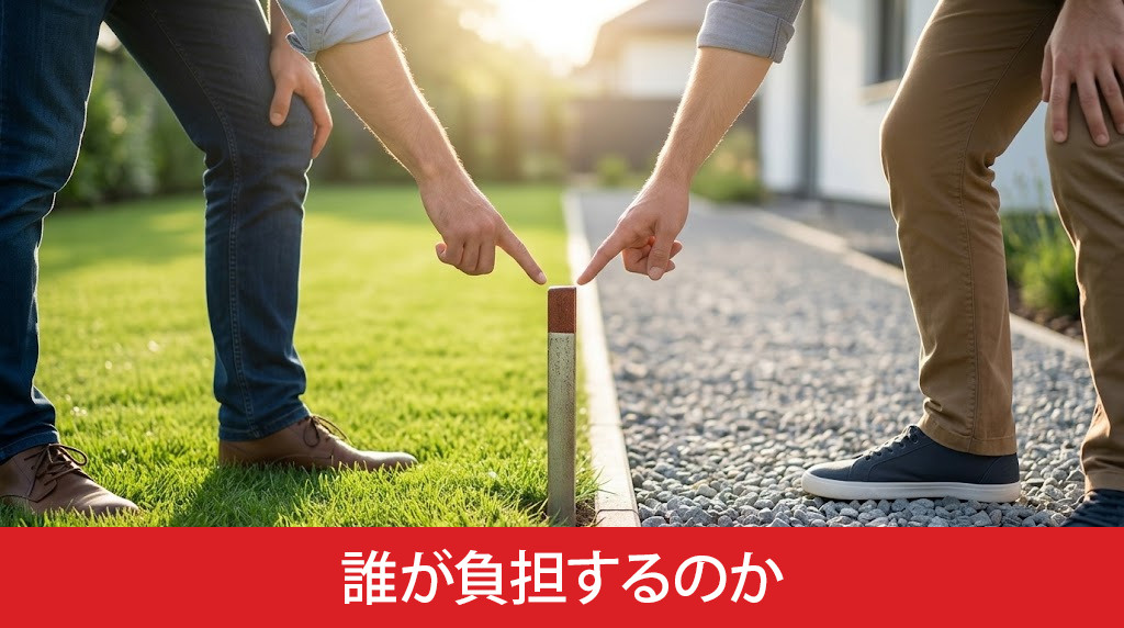 境界杭の打ち直し費用は誰が負担するのか