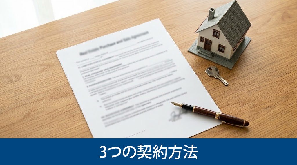 遠方の不動産を売却する3つの契約方法