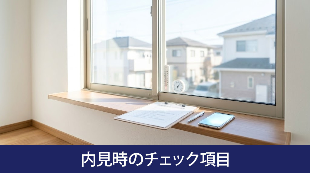 時間帯別の内見時のチェック項目