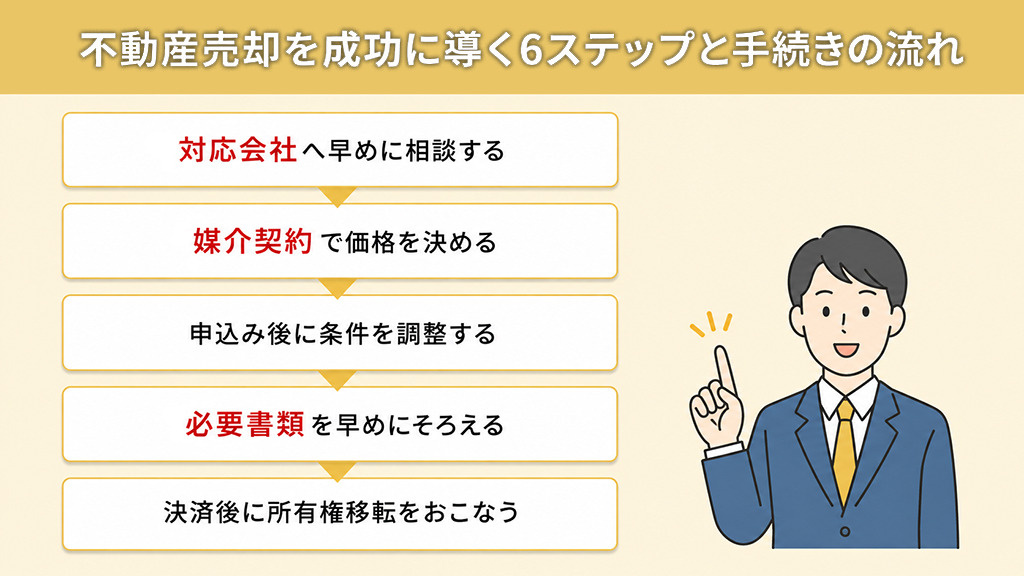 不動産売却を成功に導く6ステップと手続きの流れ