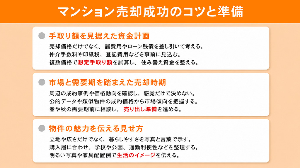 マンション売却成功のコツと準備