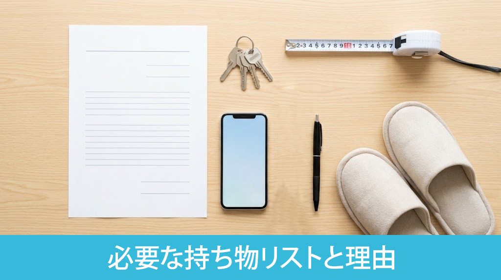 退去立ち会いに必要な持ち物リストと理由