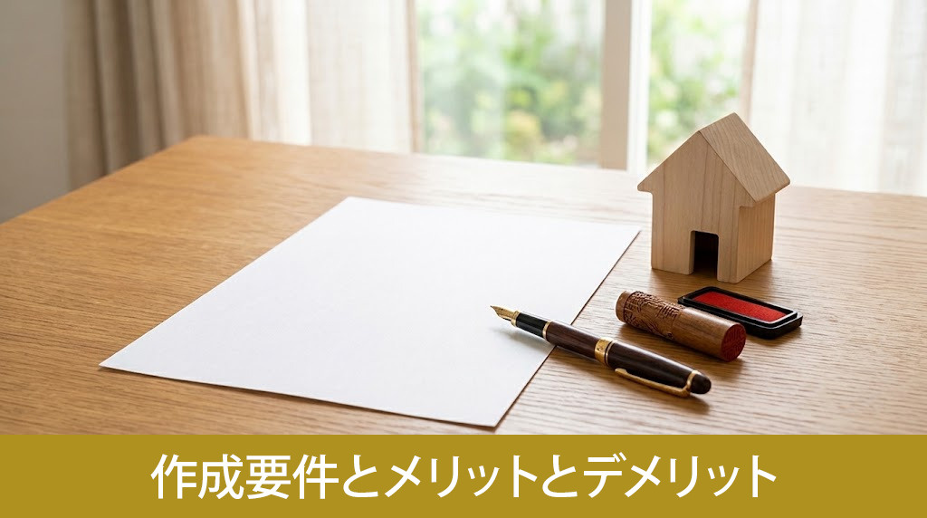 自筆証書遺言の作成要件とメリットとデメリット