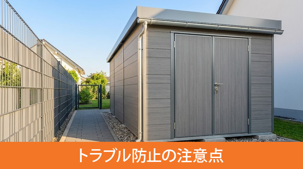 設置前に知っておきたいトラブル防止の注意点