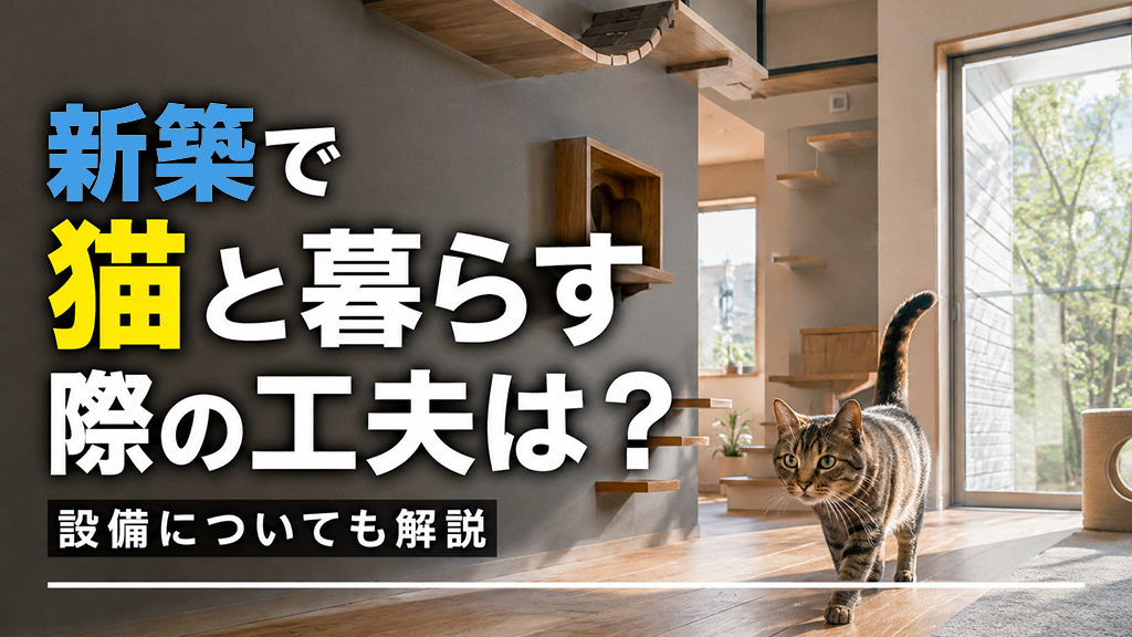 新築で猫と暮らす際の工夫は?設備についても解説