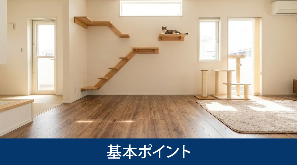 新築で猫と暮らす際に押さえたい基本ポイント