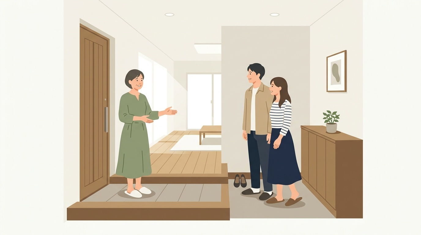 内覧者を明るく迎えるイメージ