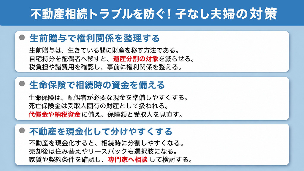 不動産相続トラブルを防ぐ!子なし夫婦の対策