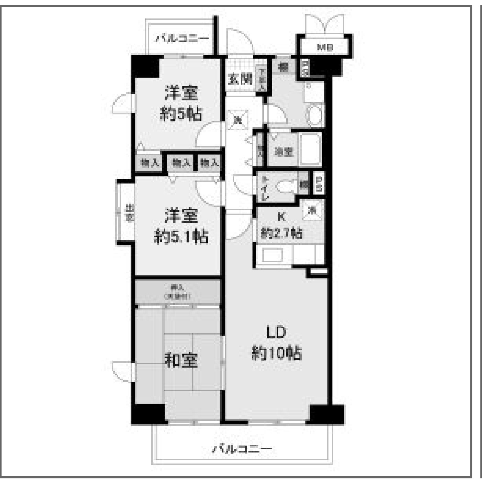 アディーレ八尾401 間取り図